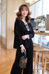 Casual Color Contrast Sweater V-neck Loose Top With Pants